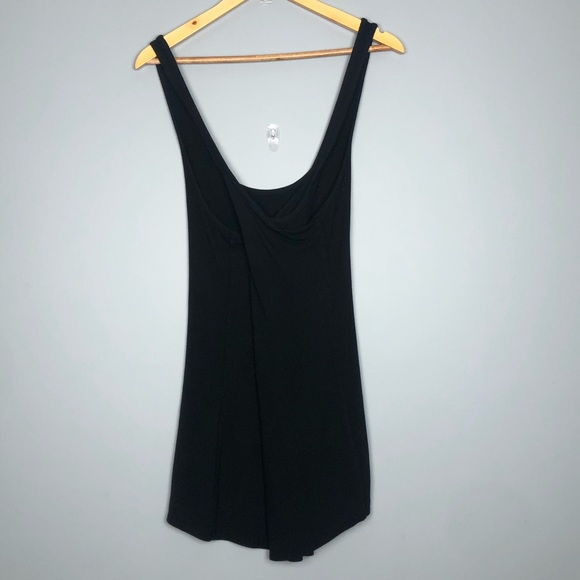 ATHLETA criss cross back  tunic tank top scoop neck black size M super soft - Picture 7 of 13